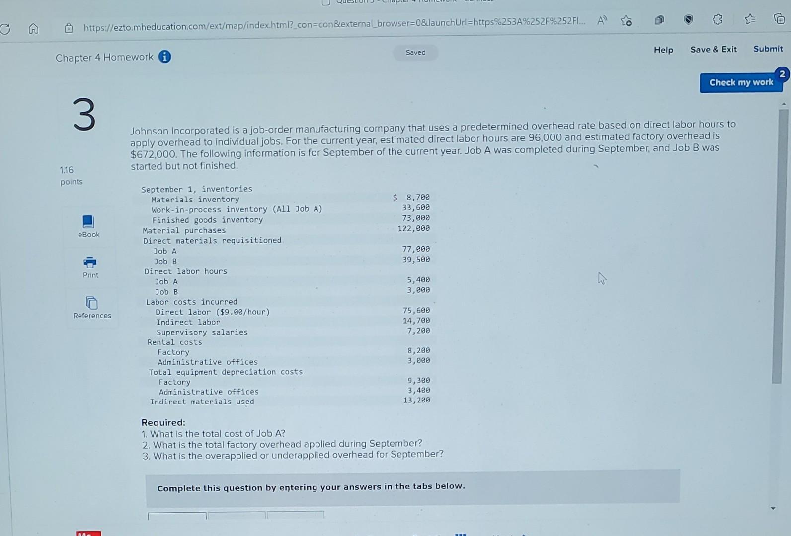 Solved Johnson Incorporated Is A Job order Manufacturing Chegg