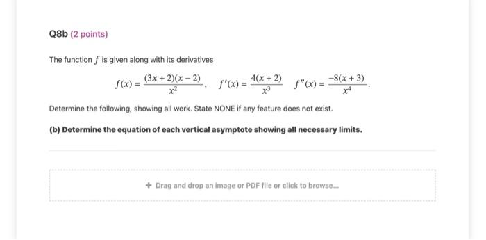 Solved The function f is given along with its derivatives | Chegg.com