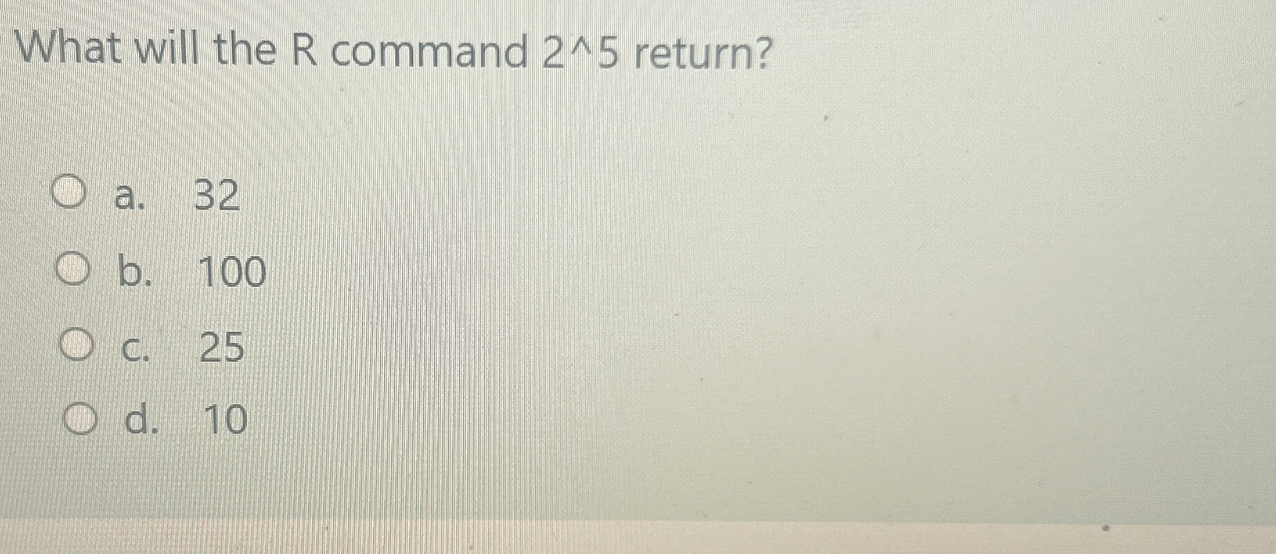 Solved What will the R ﻿command 25 | Chegg.com