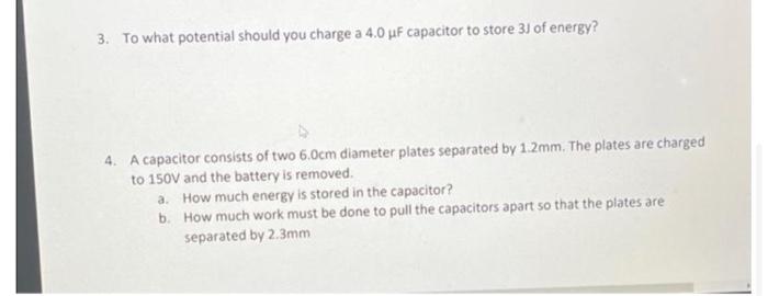 Solved 3. To what potential should you charge a 4.0 uF | Chegg.com