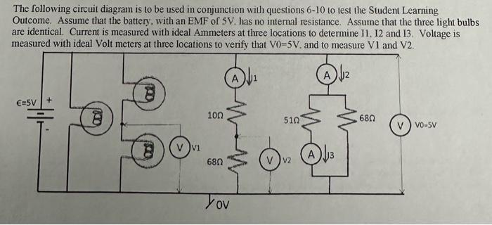 Solved The following circuit diagram is to be used in | Chegg.com