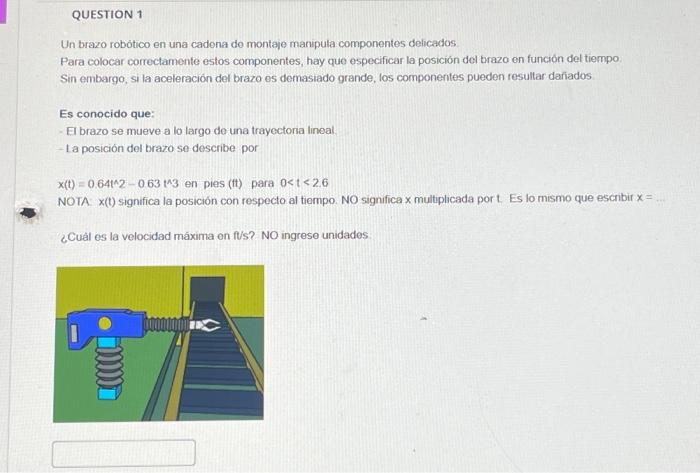 Un brazo robótico en una cadena de montaje maniputa componentes delicados Para colocar correctamente estos componentes, hay q