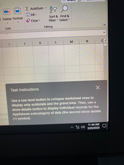 Solved Σ AutoSurm Fill- 28 0 Delete Format Sort & Find & | Chegg.com