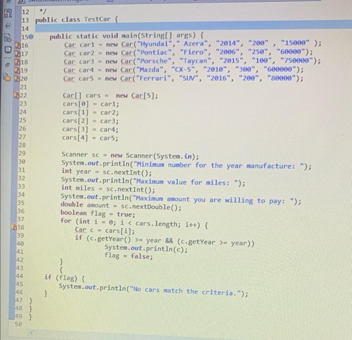 Solved help me create a java class for this code please !! | Chegg.com