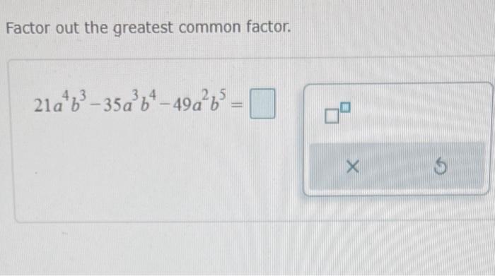 greatest common factor of 20a 2b 2 and 50b 3