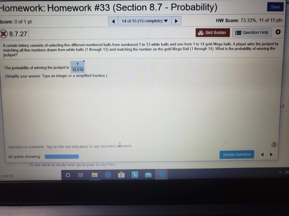 7 2 excel homework in probability