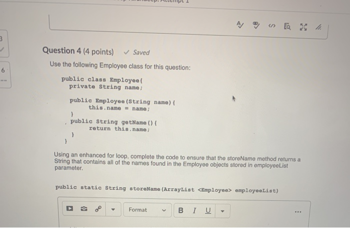 Solved 3 6 Question 4 (4 points) Saved Use the following | Chegg.com
