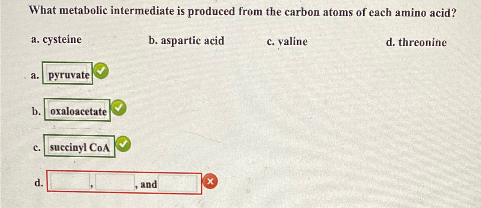 Solved What metabolic intermediate is produced from the | Chegg.com
