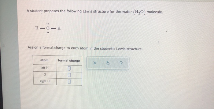 water molecule lewis structure