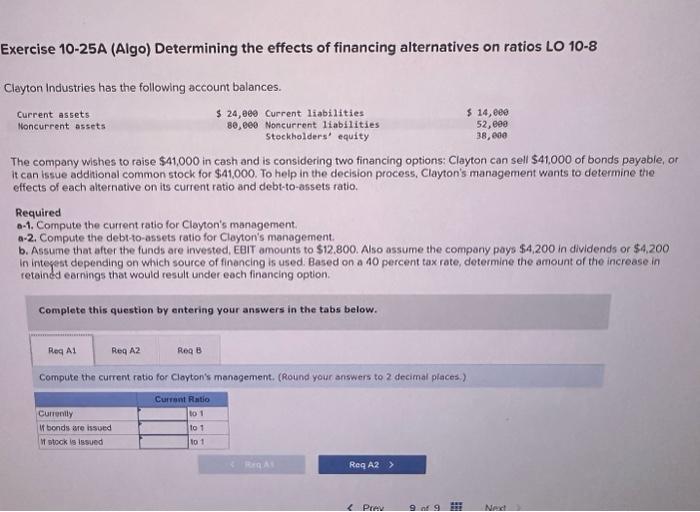 Solved Exercise 10-25A (Algo) Determining the effects of | Chegg.com