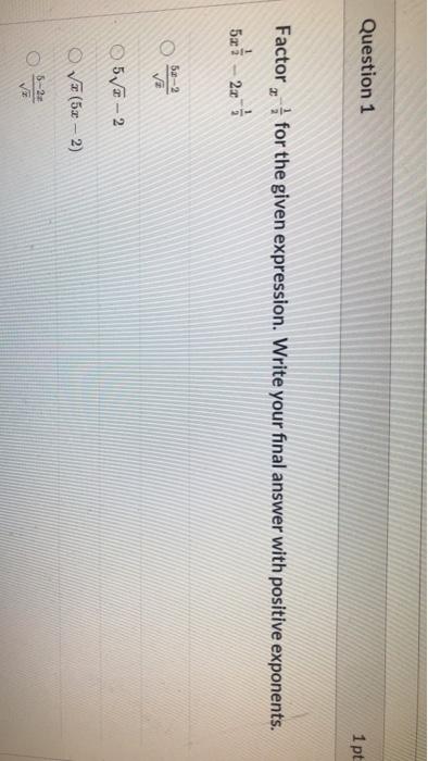 Solved The and using a calculator is not allowed. 1 pts | Chegg.com