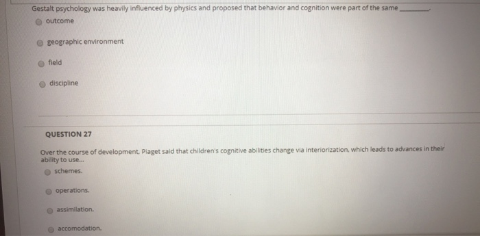 Solved QUESTION 28 Gestalt psychology is interested in the Chegg