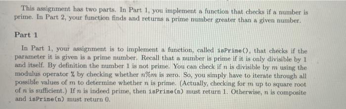 Solved This assignment has two parts. In Part 1, you | Chegg.com