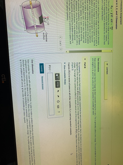 Solved Prelecture Assignment W In 3, 2, And 1 Dimension | Chegg.com
