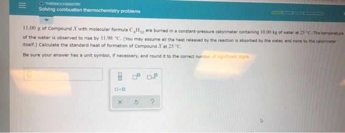 Solved OTHERMOCHEMISTRY Solving Combustion Thermochemistry | Chegg.com