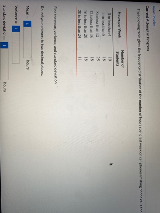 Solved The following table gives the frequency distribution | Chegg.com