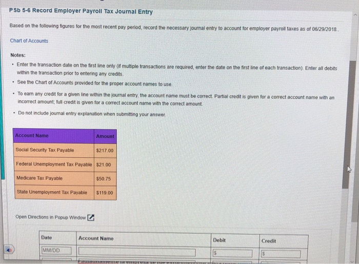 The Journal Entry To Record Employer Payroll Taxes Owed Effects