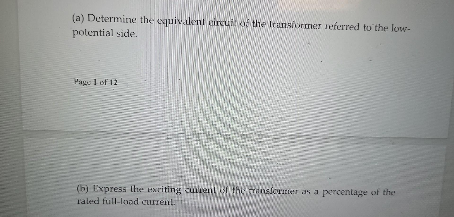 Solved 1. The following measurements were obtained from | Chegg.com