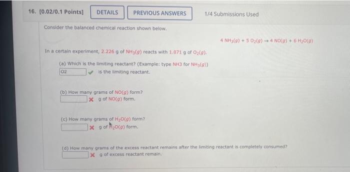Solved Consider the balanced chemical reaction shown below. | Chegg.com