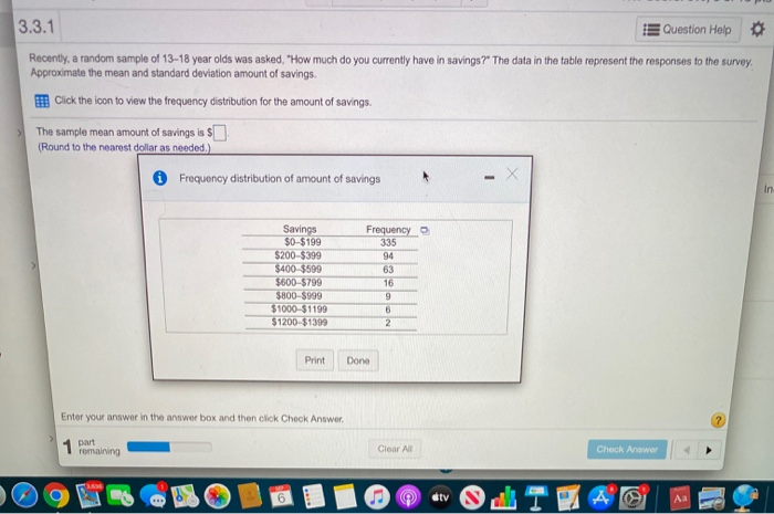 Solved 3.3.1 Question Help Recently, a random sample of | Chegg.com