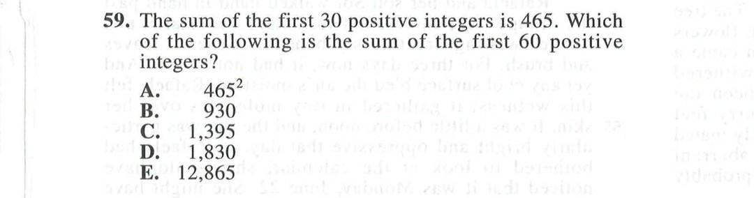 solved-59-the-sum-of-the-first-30-positive-integers-is-465-chegg