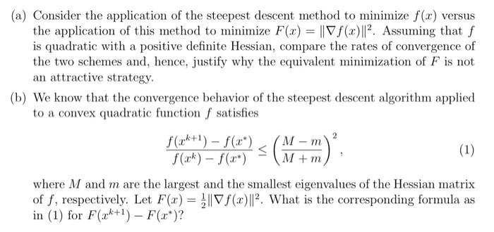 2 The steepest descent method: ) ( ) (k x and ) 2 ( ) ( ) ( k k k e x α