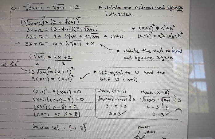 Solved 1 Solve And Check The Following Equation I Vx Chegg Com