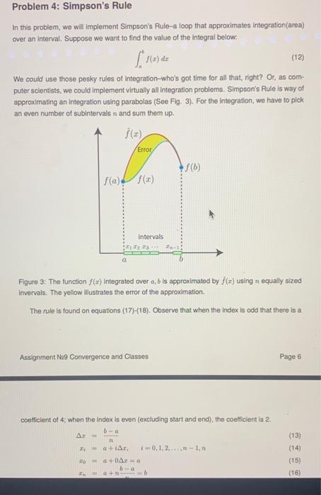 Solved Problem 4: Simpson's Rule In this problem, wo will | Chegg.com