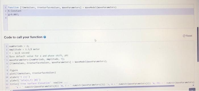 Solved please answer with matlab code with existing code as | Chegg.com