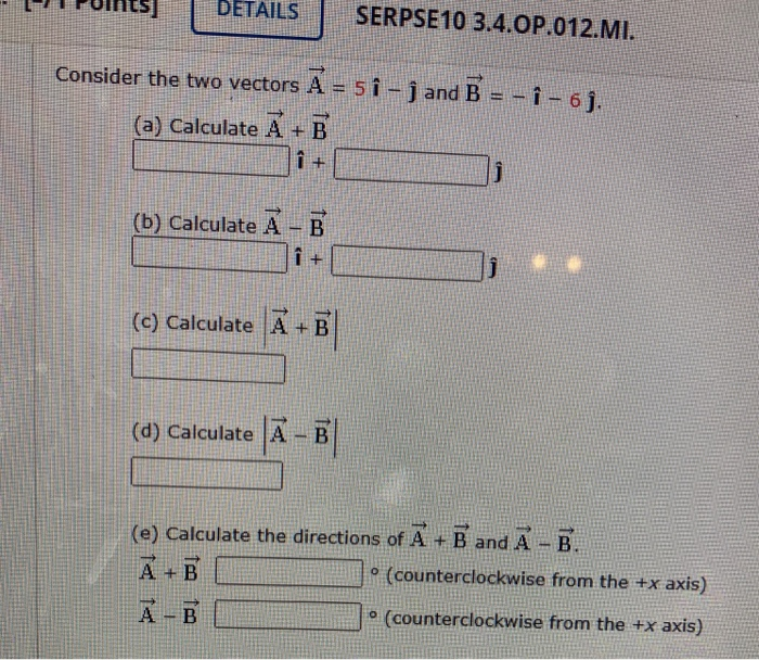 Solved Details Serpse10 3 4 Op 012 Mi Consider The Two V Chegg Com