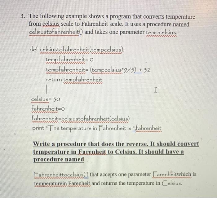 Solved 3. The following example shows a program that | Chegg.com