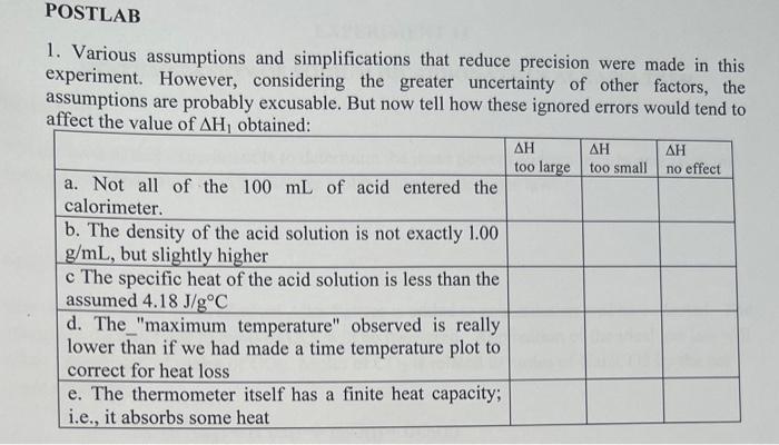 Solved 1. Various assumptions and simplifications that | Chegg.com