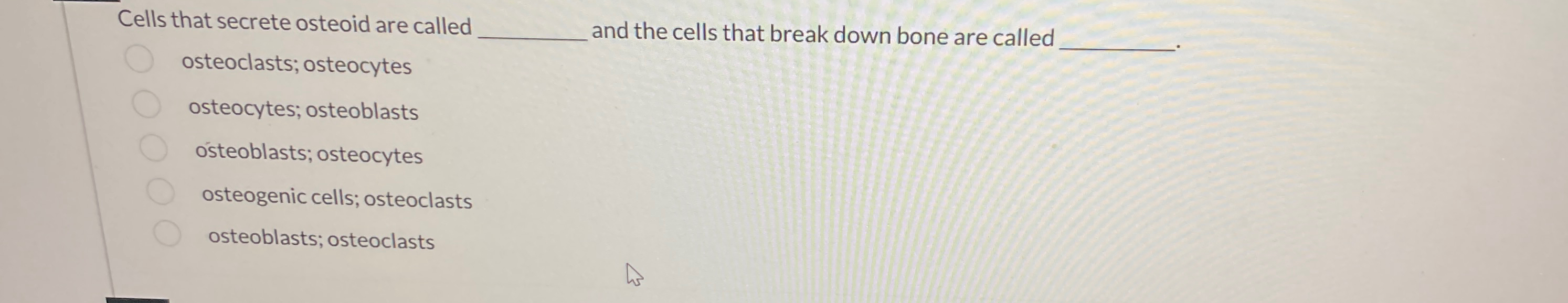 Solved Cells that secrete osteoid are calledosteoclasts; | Chegg.com