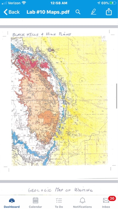 Solved What is the range of ages of rocks shown on the map | Chegg.com