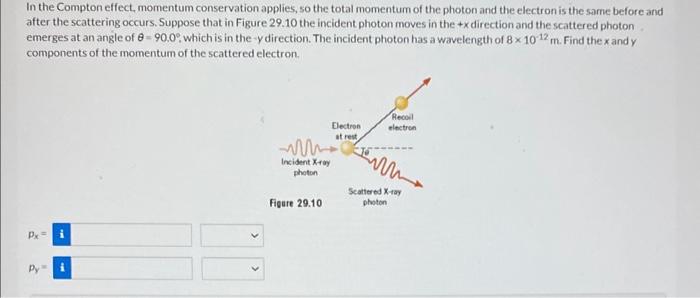 Solved In the Compton effect, momentum conservation applies, | Chegg.com