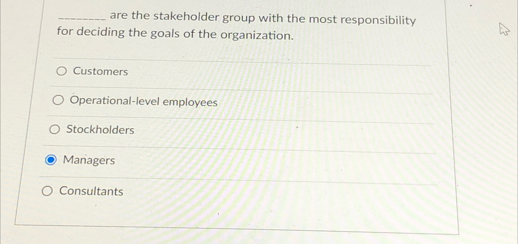 Solved are the stakeholder group with the most | Chegg.com