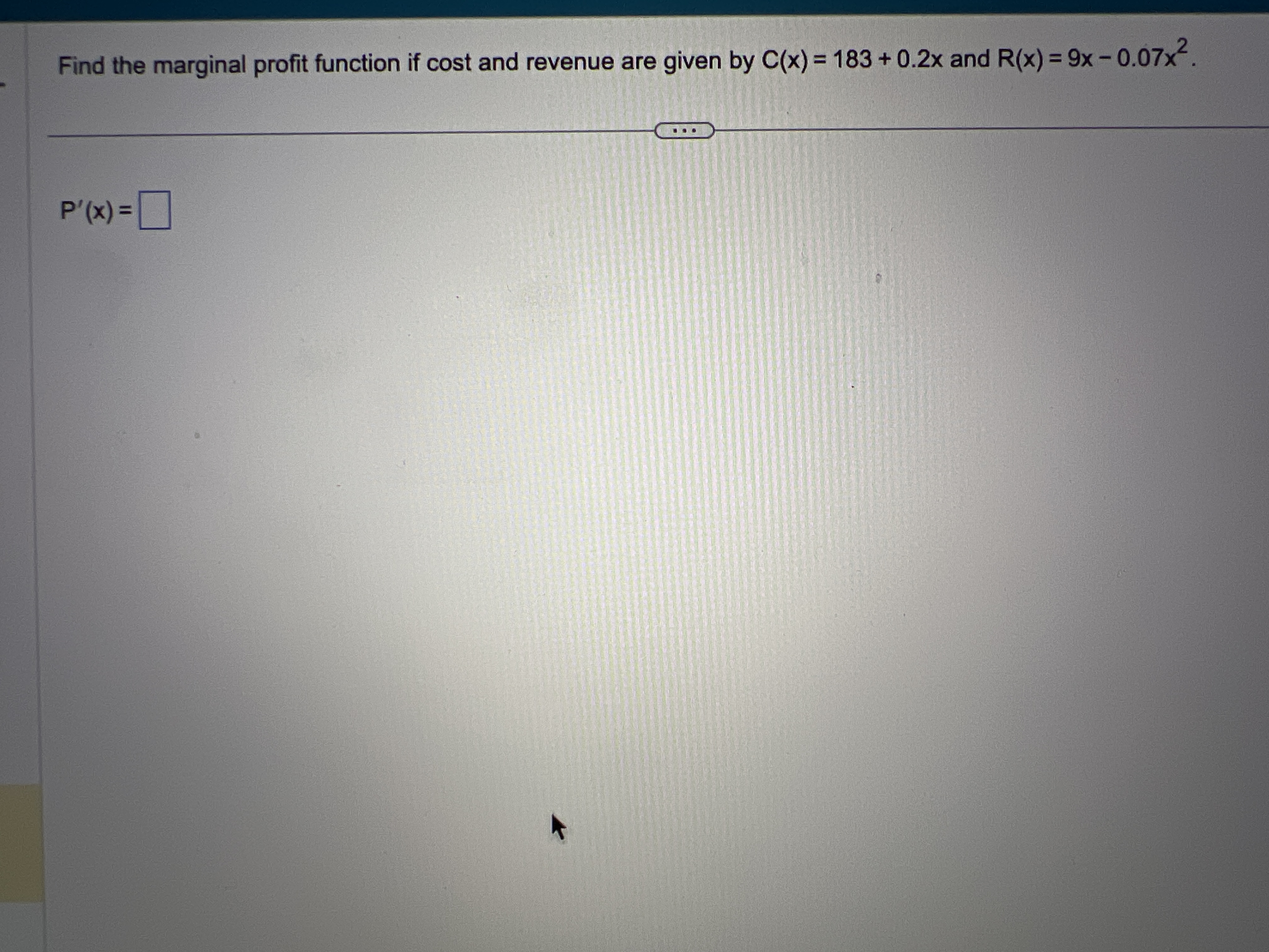 Solved Find the marginal profit function if cost and revenue | Chegg.com