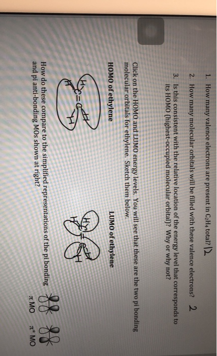 Solved 1. How many valence electrons are present in C2H4 Chegg