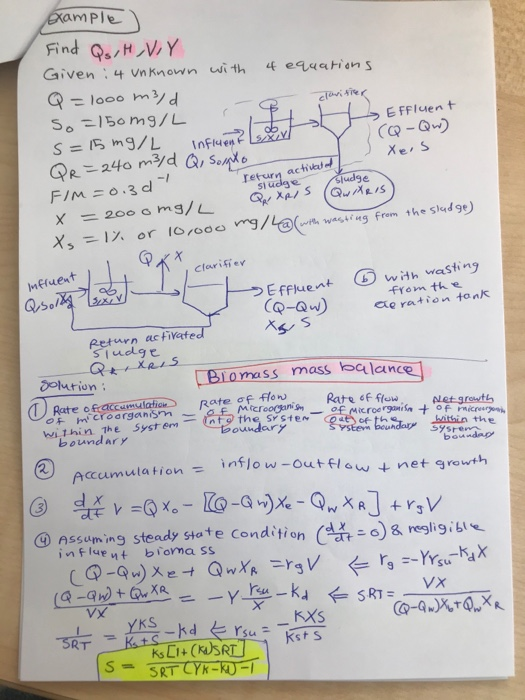 Problem 1: A biological treatment system is to be | Chegg.com