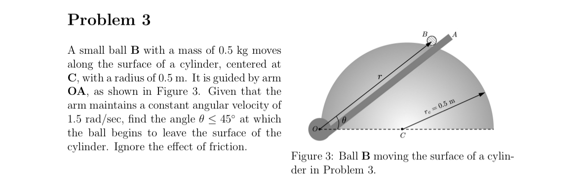 Solved Problem 3A small ball B ﻿with a mass of 0.5 ﻿kg moves | Chegg.com