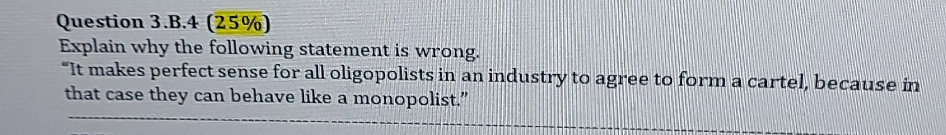 Solved Question 3 B 4 (25 #92 %) Explain why the following Chegg com