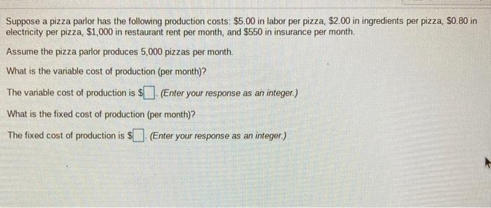 What Is The Fixed Cost Of Production Per Month