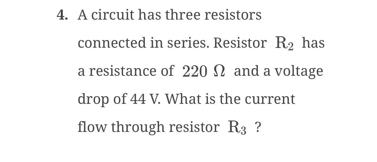 Solved A circuit has three resistors connected in series. | Chegg.com