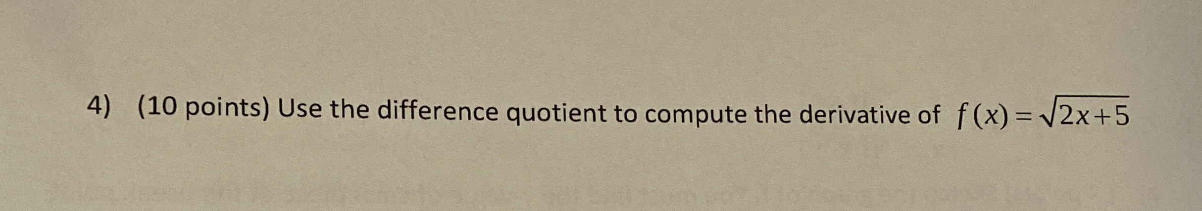 Solved (10 ﻿points) ﻿Use the difference quotient to compute | Chegg.com