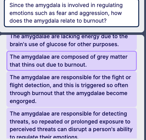 Solved Since the amygdala is involved in regulatingemotions | Chegg.com