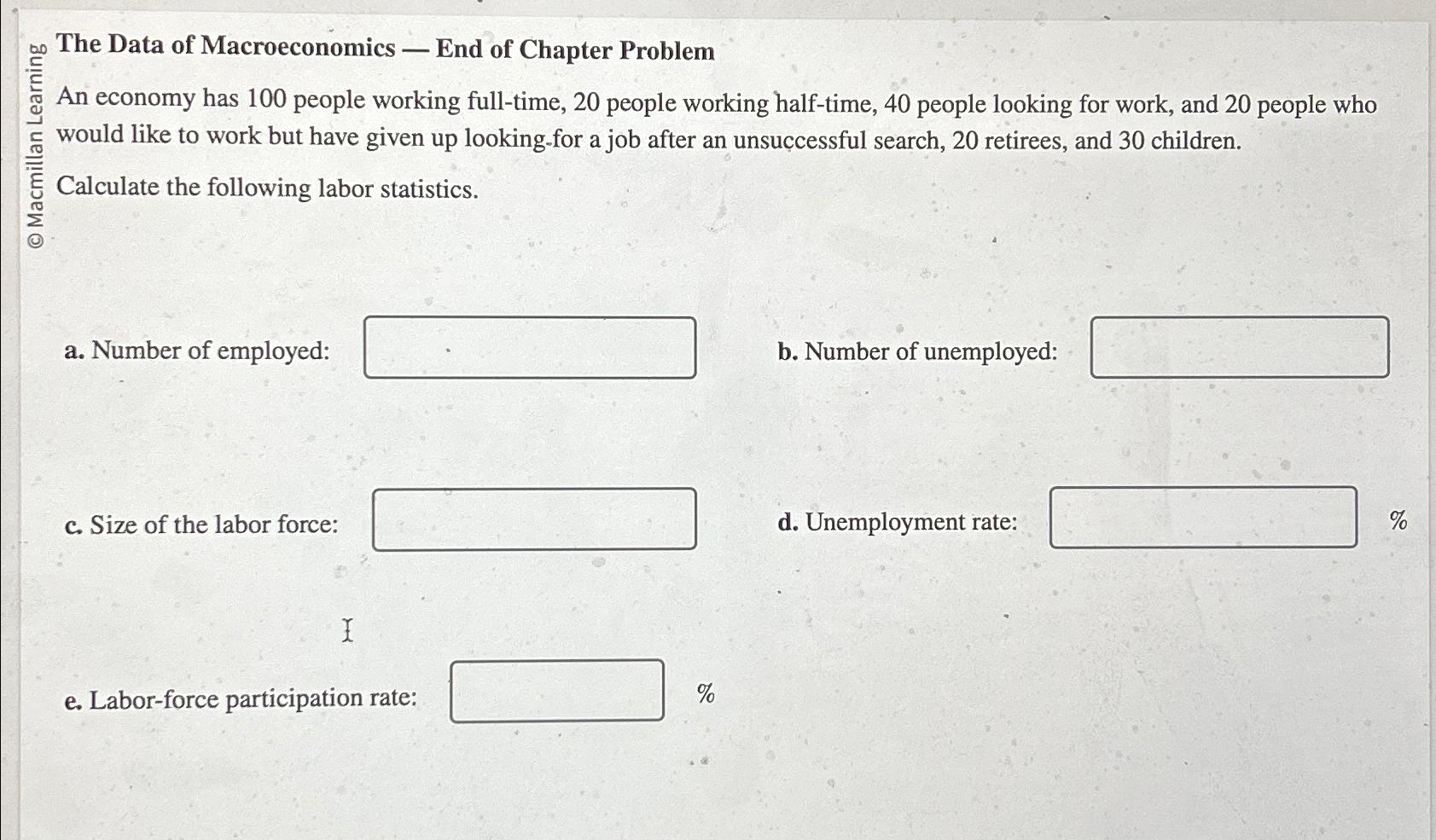 Solved The Data Of Macroeconomics - ﻿End Of Chapter | Chegg.com