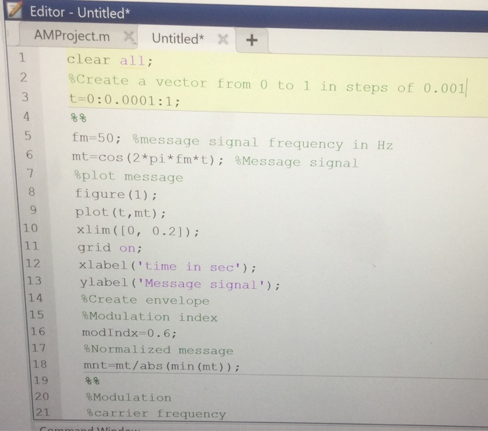 matlab comment out code