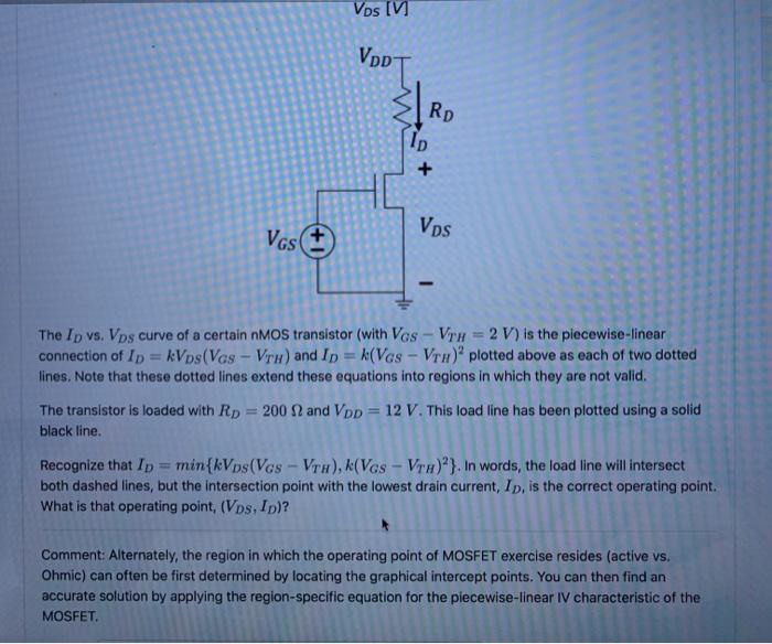 Solved MOSFET CurrentVoltage Characteristics 100 80 50 lo