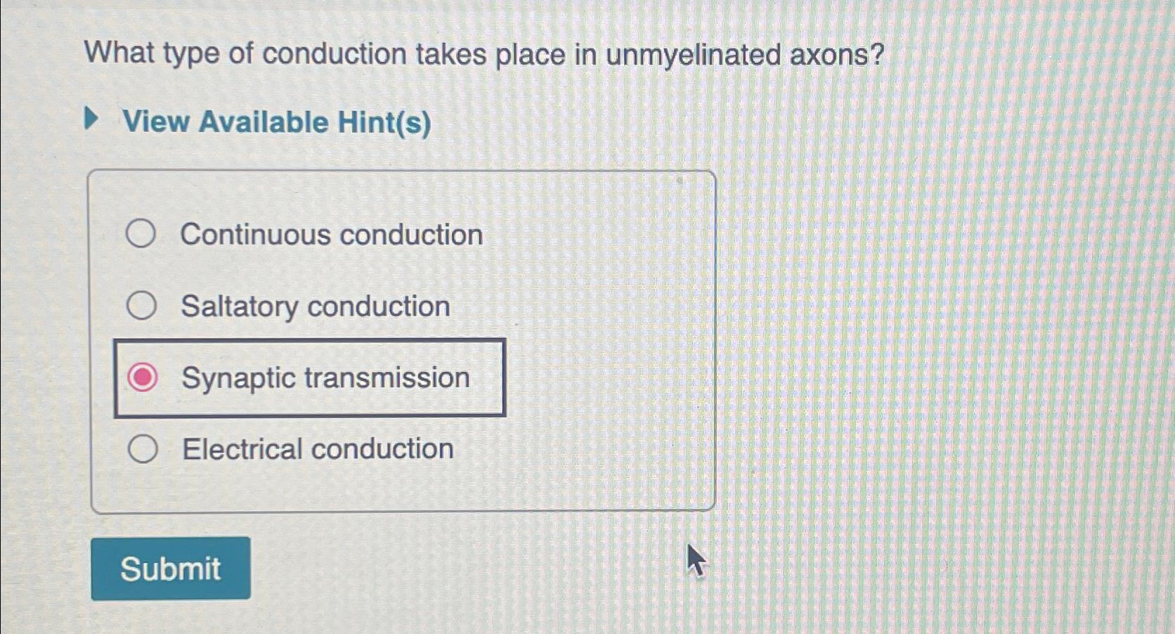 solved-what-type-of-conduction-takes-place-in-unmyelinated-chegg