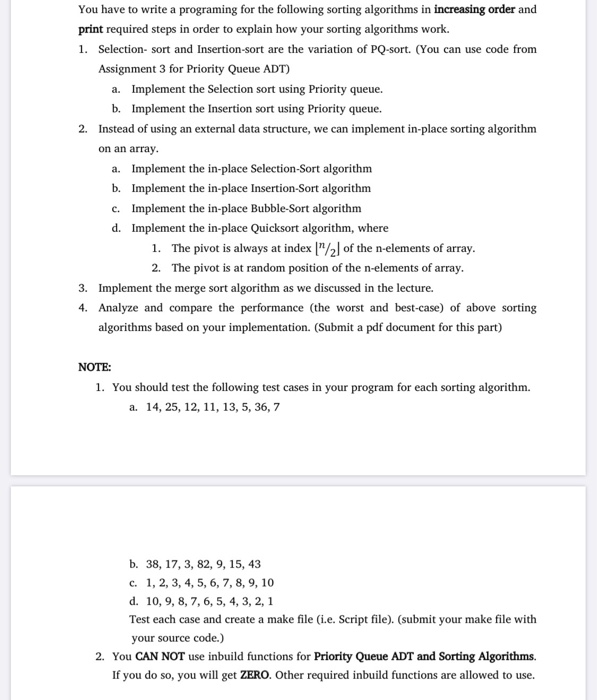 Solved Java language implement al the classes and not import | Chegg.com